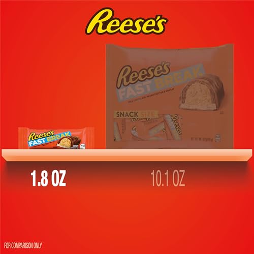 REESE'S FAST BREAK Peanut Butter Nougat Candy Bars, 1.8 oz (Pack of 18)