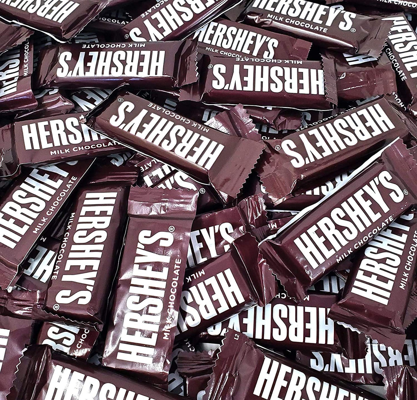 Hershey's Milk Chocolate Bars, Individually Wrapped Snack Size Chocolate Candy, Original Hershey Bars, Bulk Pack Of 5 Pounds