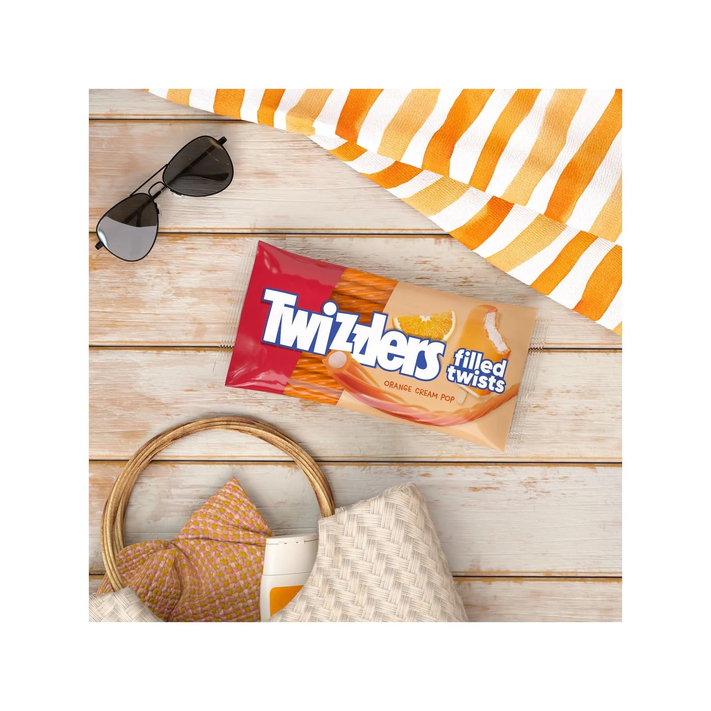 Twizzlers Orange Cream Twists - Pack of 2 - Sweet Delicious Treat for the Whole Family - Anytime and Anywhere