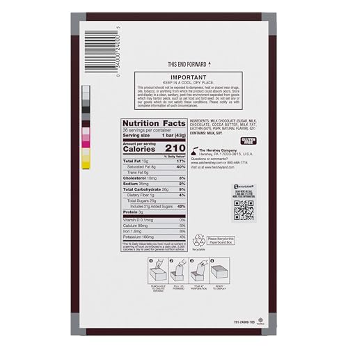 HERSHEY'S Milk Chocolate Candy Bars