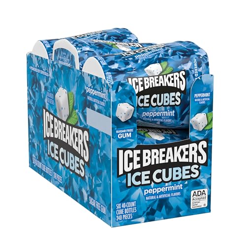 ICE BREAKERS Ice Cubes Sugar Free Chewing Gum Bottles