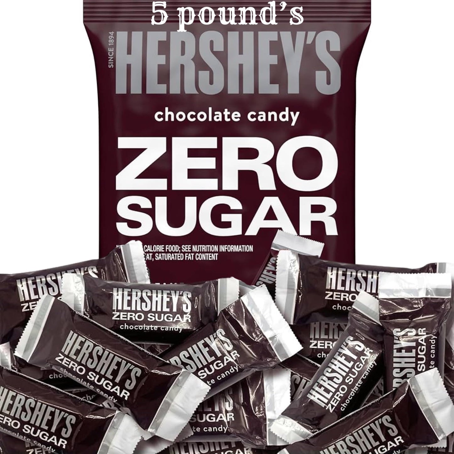 HERSHEY'S Zero Sugar Assorted Chocolate Candy Bag, Zero Sugar Assorted Flavors, for Special Occasions