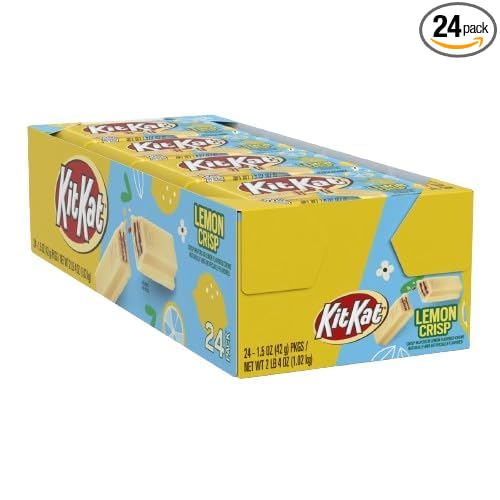 KIT KAT Lemon Crisp Wafer Bars – Limited Edition Easter Candy | 1.5 oz, 24 Count