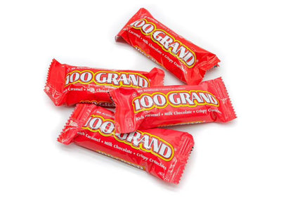 100 Grand Milk Chocolate Candy Bars – Full & Fun Size Individually Wrapped, Bulk Pack