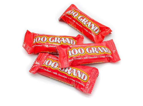 100 Grand Milk Chocolate Candy Bars – Full & Fun Size Individually Wrapped, Bulk Pack