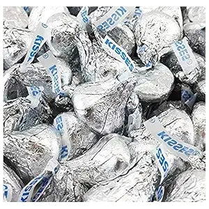 Hershey's Kisses Silver Halloween Candy | Foil-Wrapped Chocolate Treats