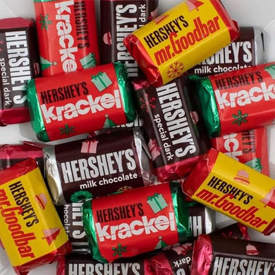 Hershey Miniatures Holiday Bulk Candy Milk Dark Chocolate Assortment