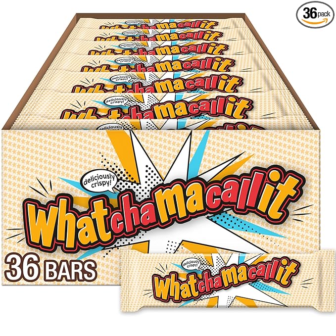 WHATCHAMACALLIT Candy Bars 36-Count Bulk Box | Snack Size 1.6oz Chocolate
