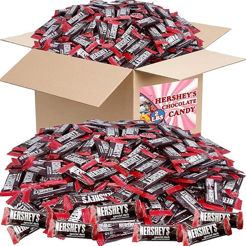Hershey's Special Dark Mildly Sweet Mini Chocolate Bars – Bulk Bag | Individually Wrapped
