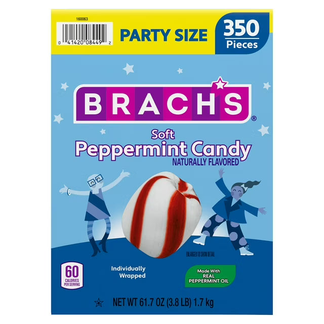Brach's Soft Peppermint Candies – 350 Count Individually Wrapped Bulk Mints