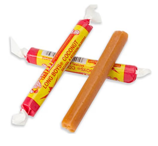 ATKINSON Long Boys Coconut Juniors Candy – 15 lb Bulk Case (Price per Case)
