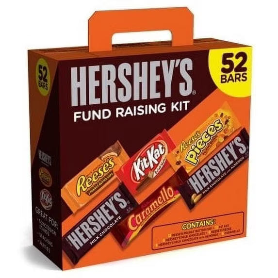 Hershey's Chocolate Candy Bar Fundraising Variety Pack – 52 Count | 7.4 lb Assortment