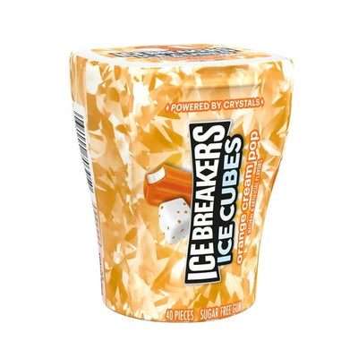 ICE BREAKERS Orange Cream Pop Gum Sugar Free 6 Pack 3.24 oz