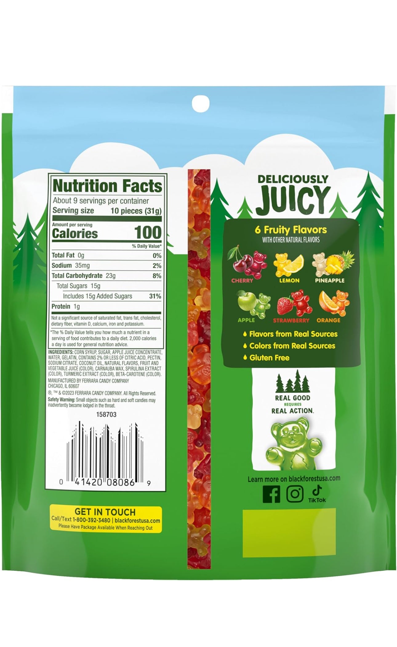 Black Forest Gummy Bears, 10 Ounce Stand Up Bag -- 6 per case