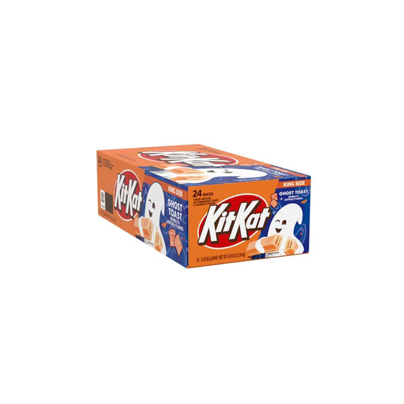 KIT KAT Ghost Toast Cinnamon Toast Crème Wafer Bars – 3 oz, 24 Count | Limited Edition Halloween Candy