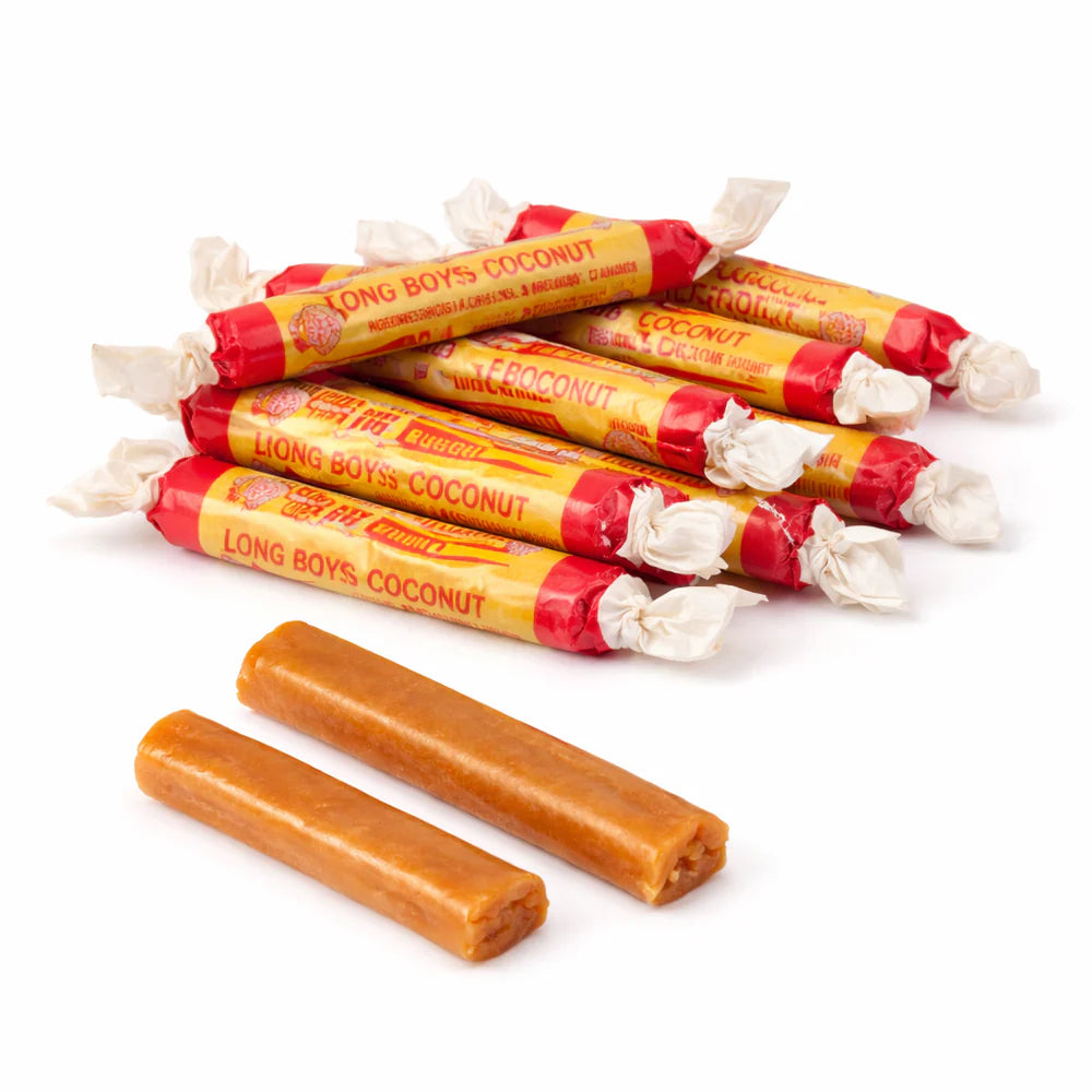 Atkinson's Coconut Long Boys – Chewy Coconut Candy | Bulk Bag