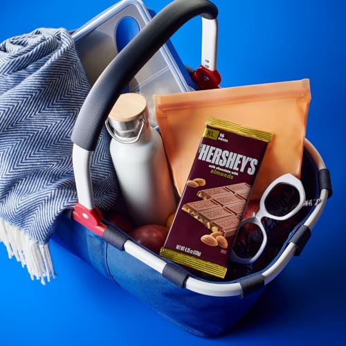 HERSHEY'S Milk Chocolate with Almonds XL, Candy Bars, 4.25 oz (12 Count, 16 Pieces)