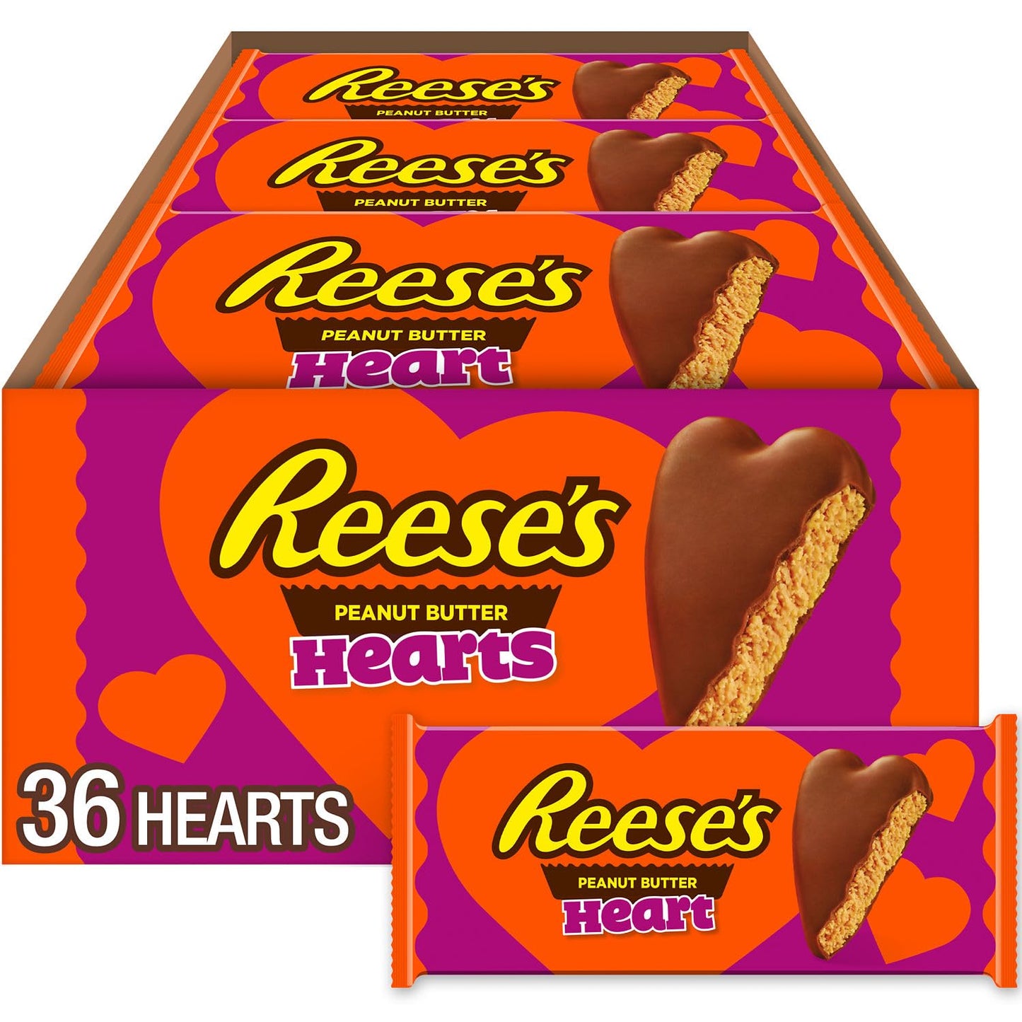 Reese's Milk Chocolate Peanut Butter Heart Candy, Valentine's Day