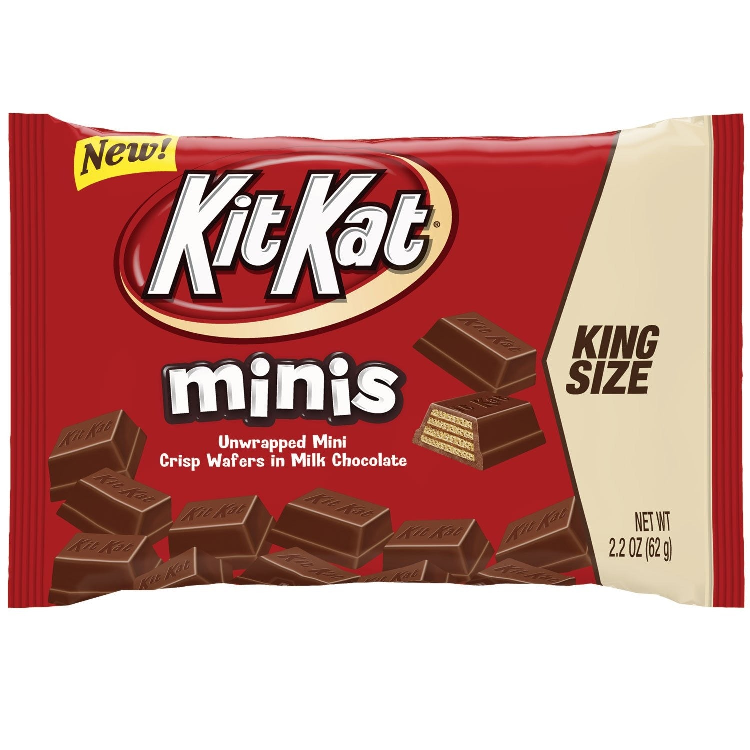 Kit Kat King Size Milk Chocolate Wafer Minis Candy, Crispy Wafer Bites, Kosher Certified, Pack of 24