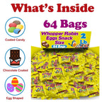 Whoppers Robin Eggs Candy – 64 Count Snack Size Milk Chocolate Malted Balls