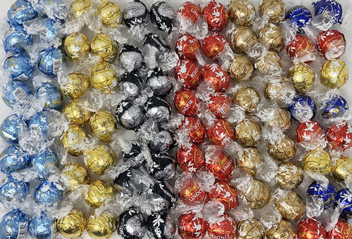 Lindt LINDOR Assorted Chocolate Truffles Gift Box – 100 Count | Premium Chocolate Gift
