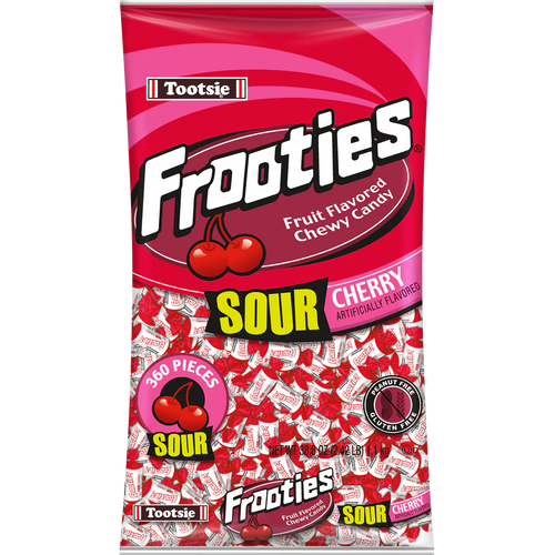 Frooties Sour Cherry Candy – Tangy Chewy Bites, 360 Count Bulk Bag