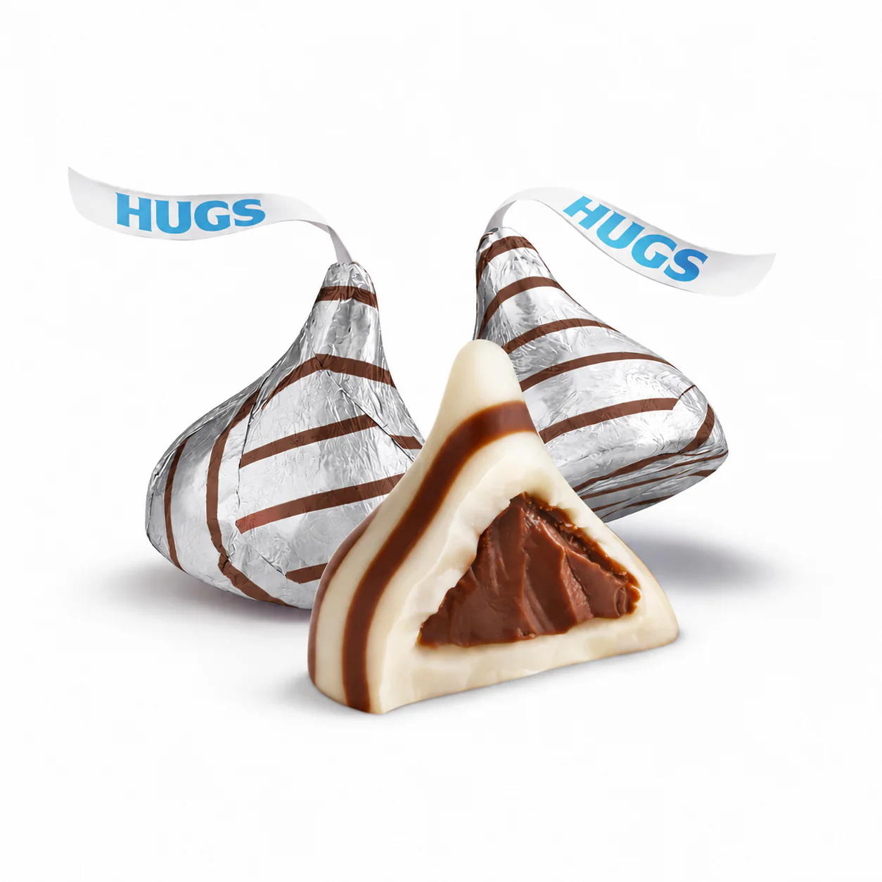 Hershey's Hugs Kisses Milk Chocolate with White Creme Bulk Kisses by the Pound
