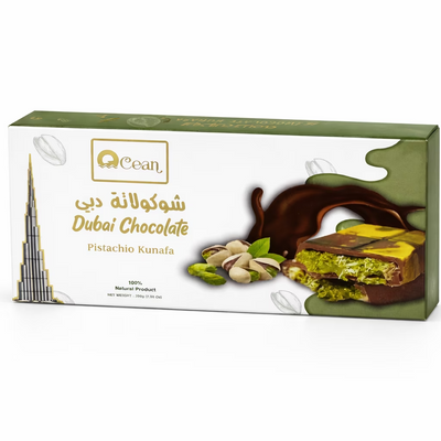 Ocean Giant Pistachio Kunafa Dubai Chocolate Bar – 200g | Made in Dubai