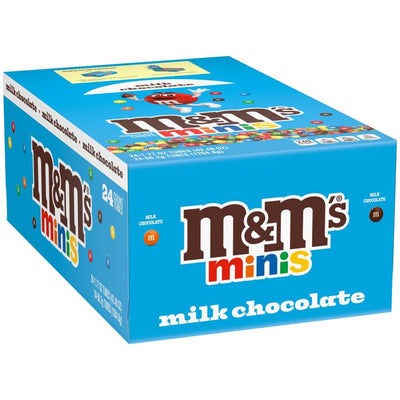 M&M'S Milk Chocolate Minis 24-Count Tubes 1.77 oz Bulk Pack | Candy Heaven