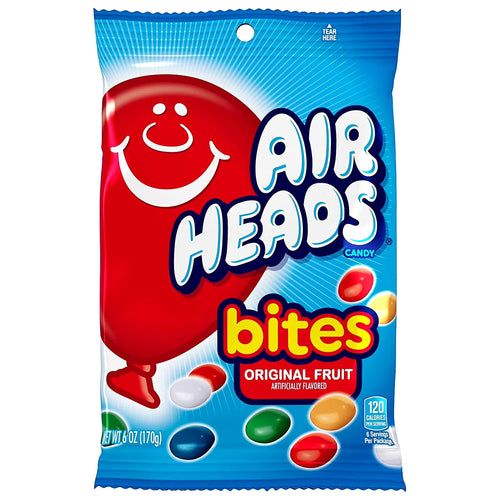AirHeads Bites Fruit Candy 6 oz Peg Bag Non Melting 12 Pack